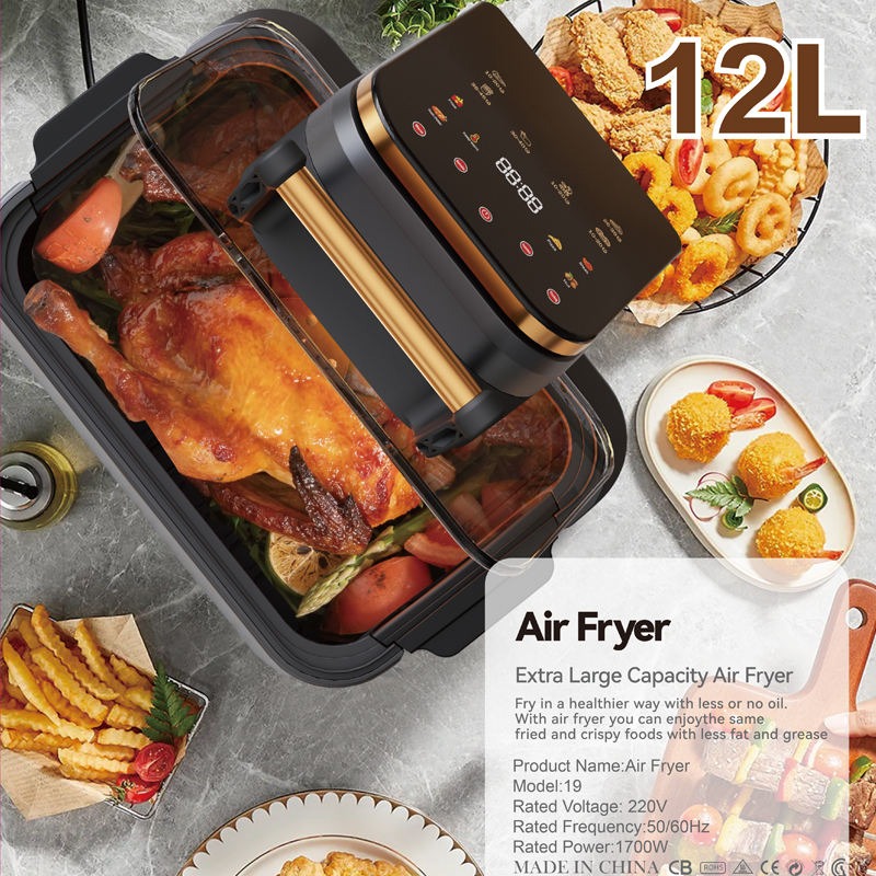 Freidora De Aire Eléctrica Digital 12 Litros Airfryer 1400w