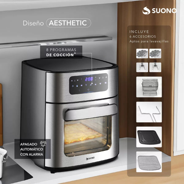 Freidora De Aire Suono Air Fryer 10 Lts.