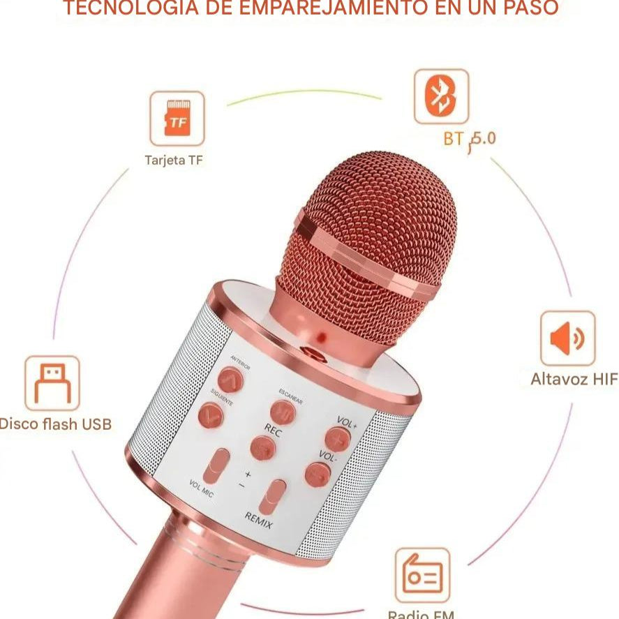 Micrófono Karaoke Bluetooth Parlante