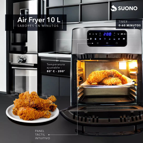 Freidora De Aire Suono Air Fryer 10 Lts.