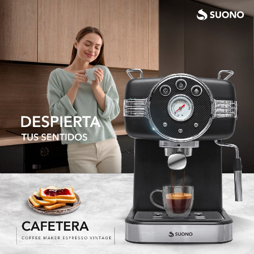 Cafetera Espresso Vintage Suono 1.5 L