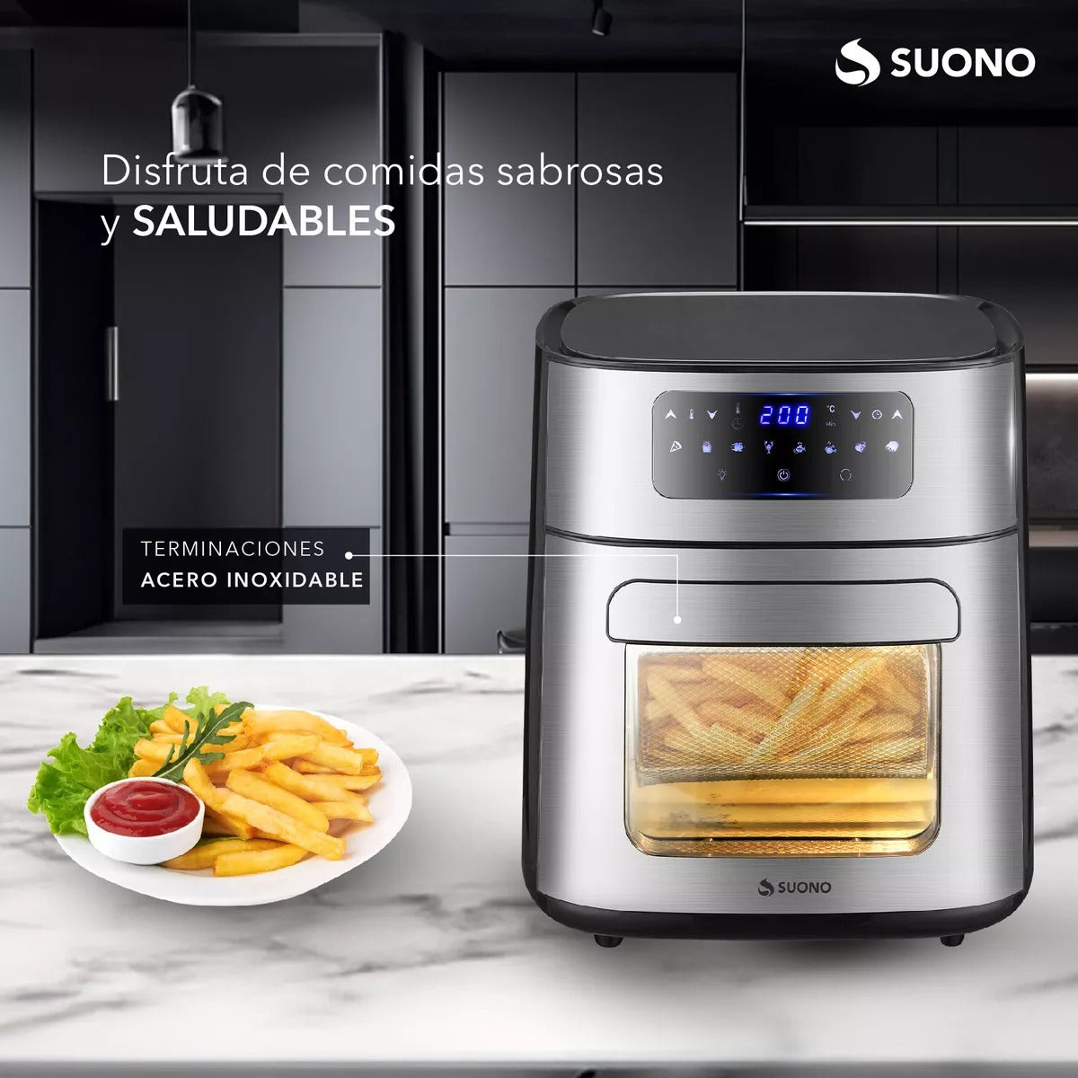 Freidora De Aire Suono Air Fryer 10 Lts.