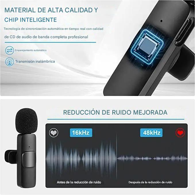Micrófono Corbatero Inalámbrico X2 USB Tipo C Android