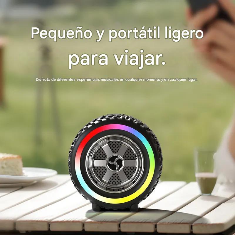 Parlante Bluetooth Rueda Luces Led