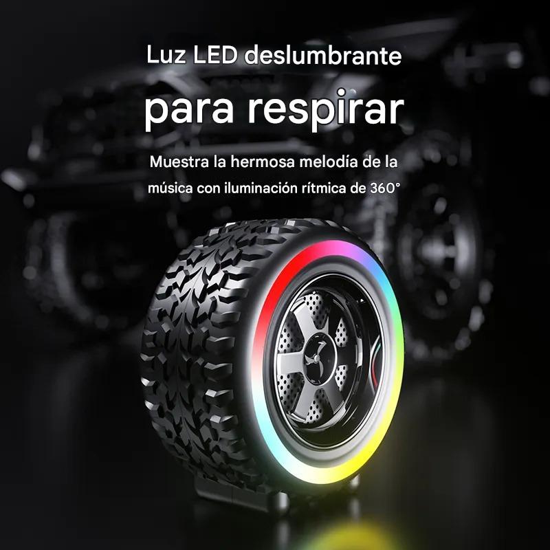 Parlante Bluetooth Rueda Luces Led