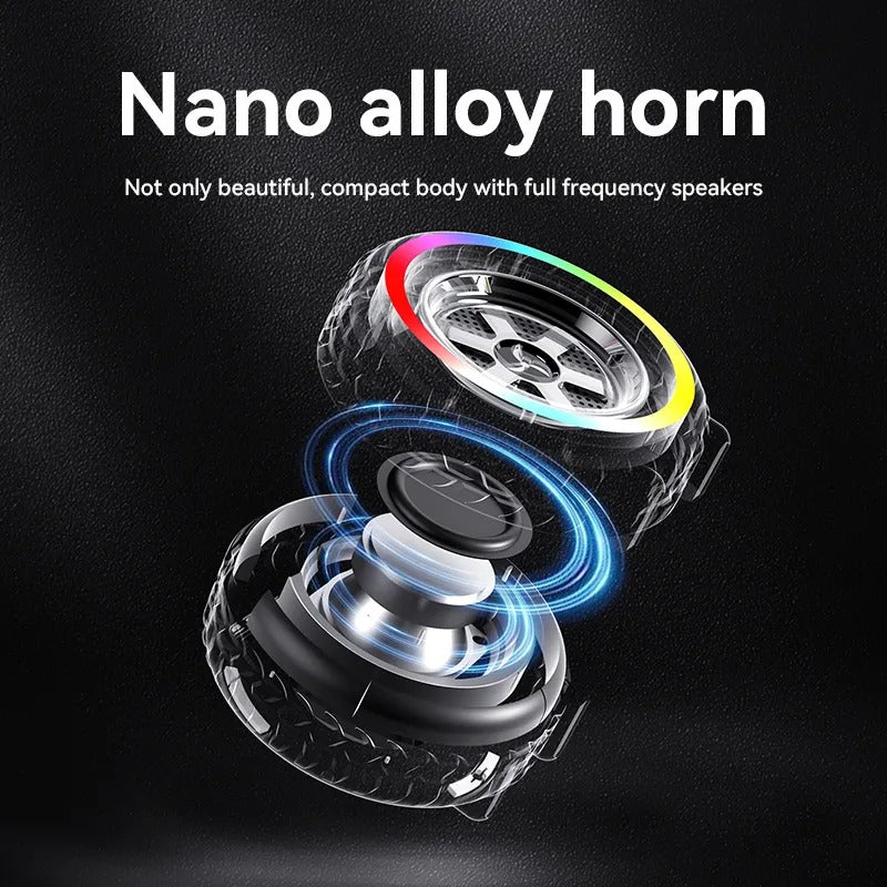 Parlante Bluetooth Rueda Luces Led