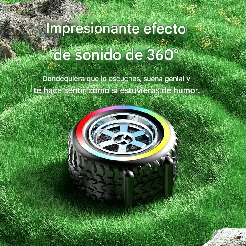 Parlante Bluetooth Rueda Luces Led
