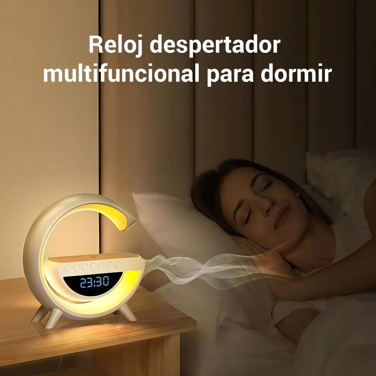 Radio Reloj Despertador Cargador Inalámbrico
