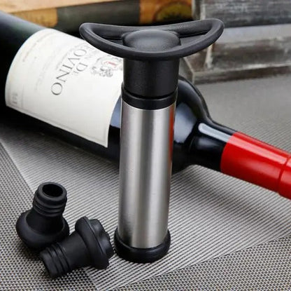 Bomba Vacío Para Botella De Vino Con 2 Tapones