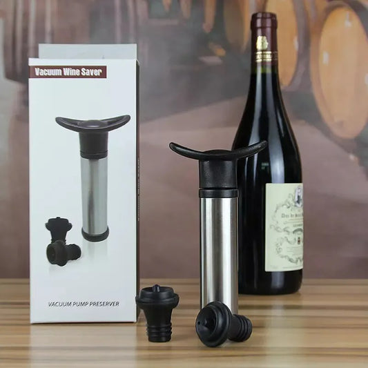 Bomba Vacío Para Botella De Vino Con 2 Tapones