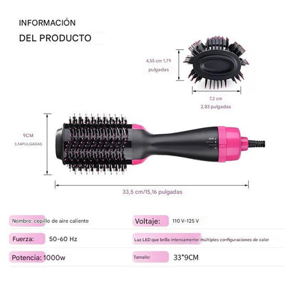 Cepillo Electrico Secador De Pelo Voluminizador 3 En 1