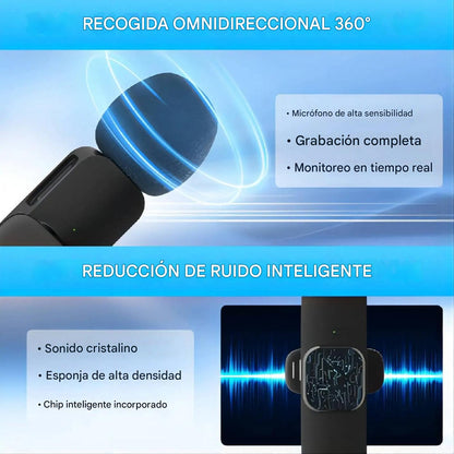 Micrófono Corbatero Inalámbrico X2 USB Tipo C Android