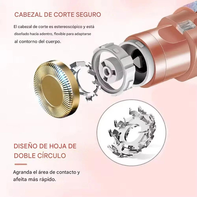 Depilador Facial Vello Cejas Corporal 2 En 1 Recargable