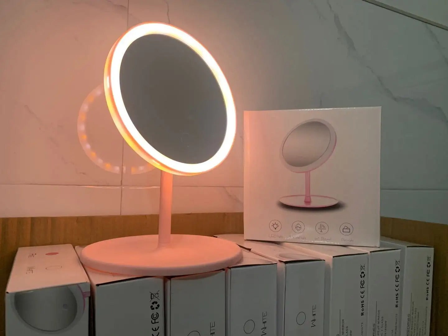 Espejo Redondo Touch Luz Led