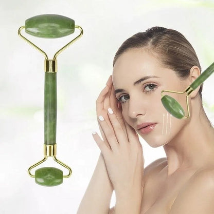 Rodillos Doble Masajeador Piedra Jade Natural