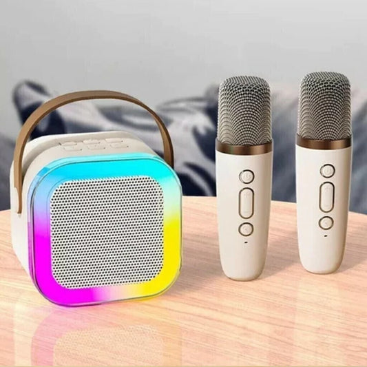 Parlante Mini Con 2 Micrófonos